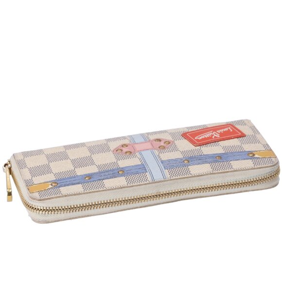 Louis Vuitton Damier Azur Pattern Clemence Wallet Summer Trunk - Picture 3 of 7